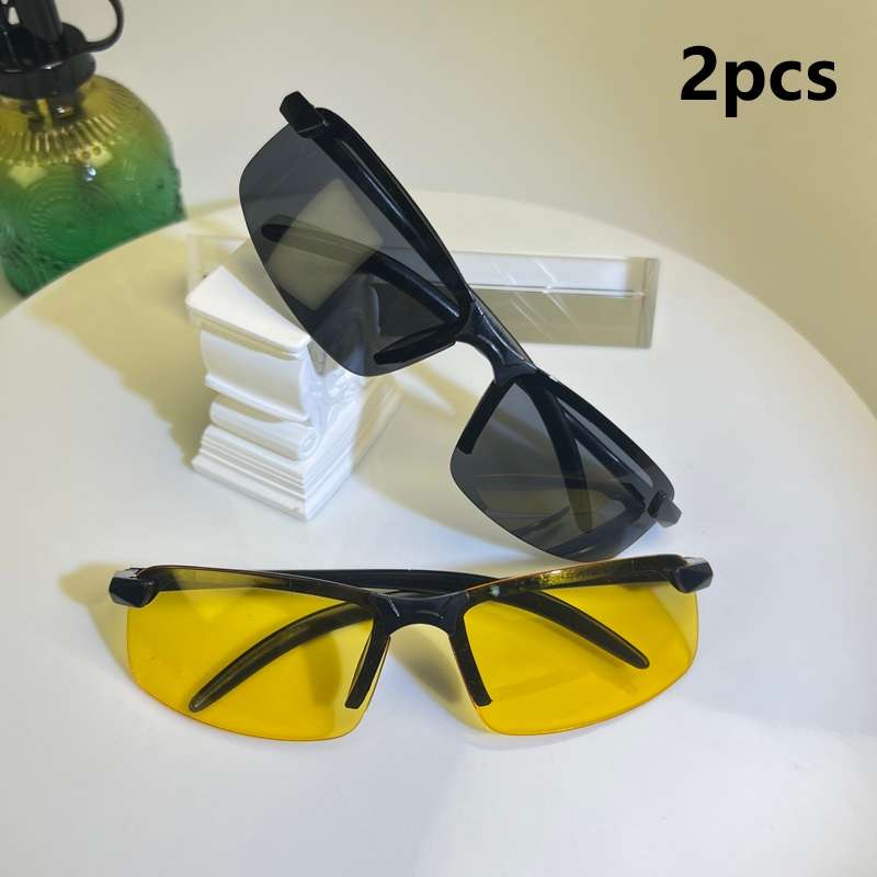Cycling Glasses Color 2 Pack  Yellow  Black 2Pcs