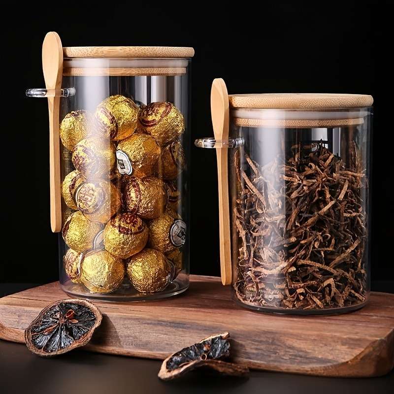 Sealed Jar Model 3 Pieces 1 Jar  1 Lid  1 Spoon