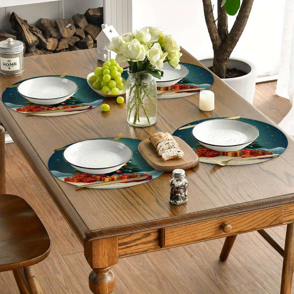 Christmas Tablecloth Items Yx 6Pcs