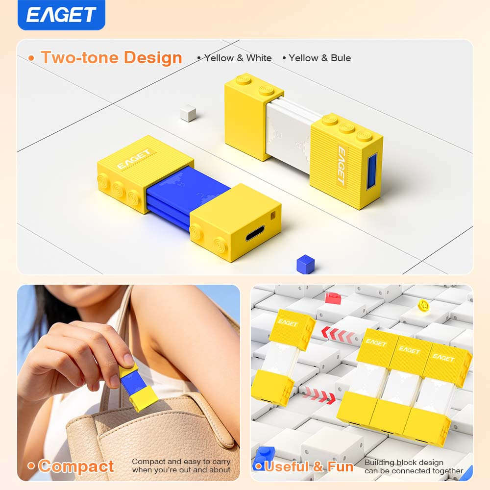 Usb Flash Drive Color Yellow White Storage 64Gb
