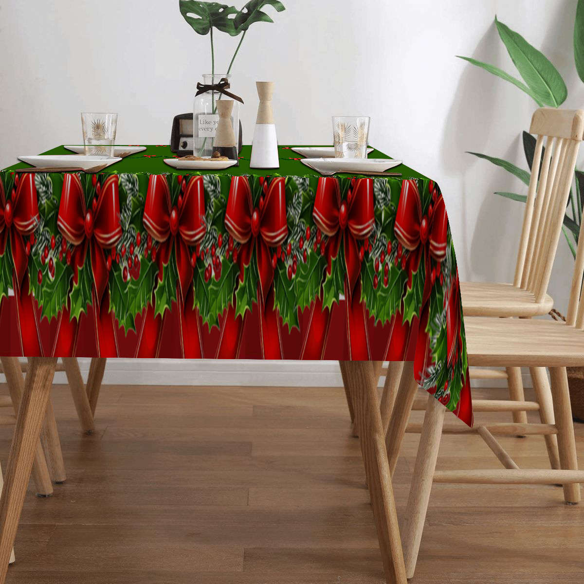 Christmas Tablecloth Size 140X220Cm