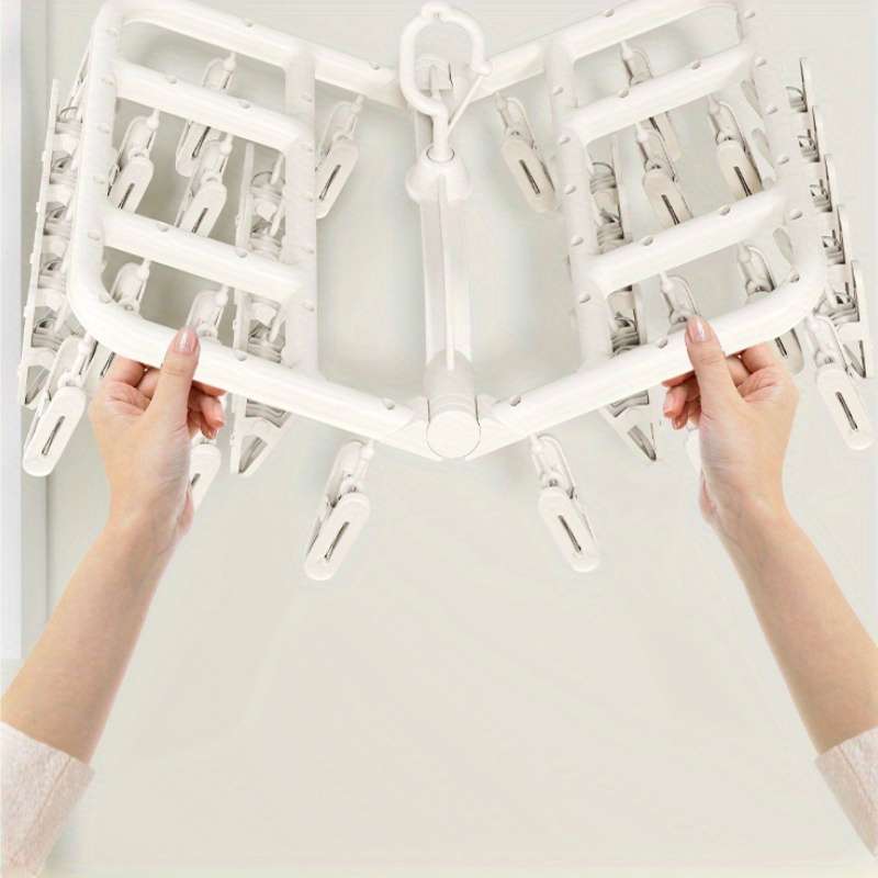 Clothes Rack White32 Clips Size 2Pcs