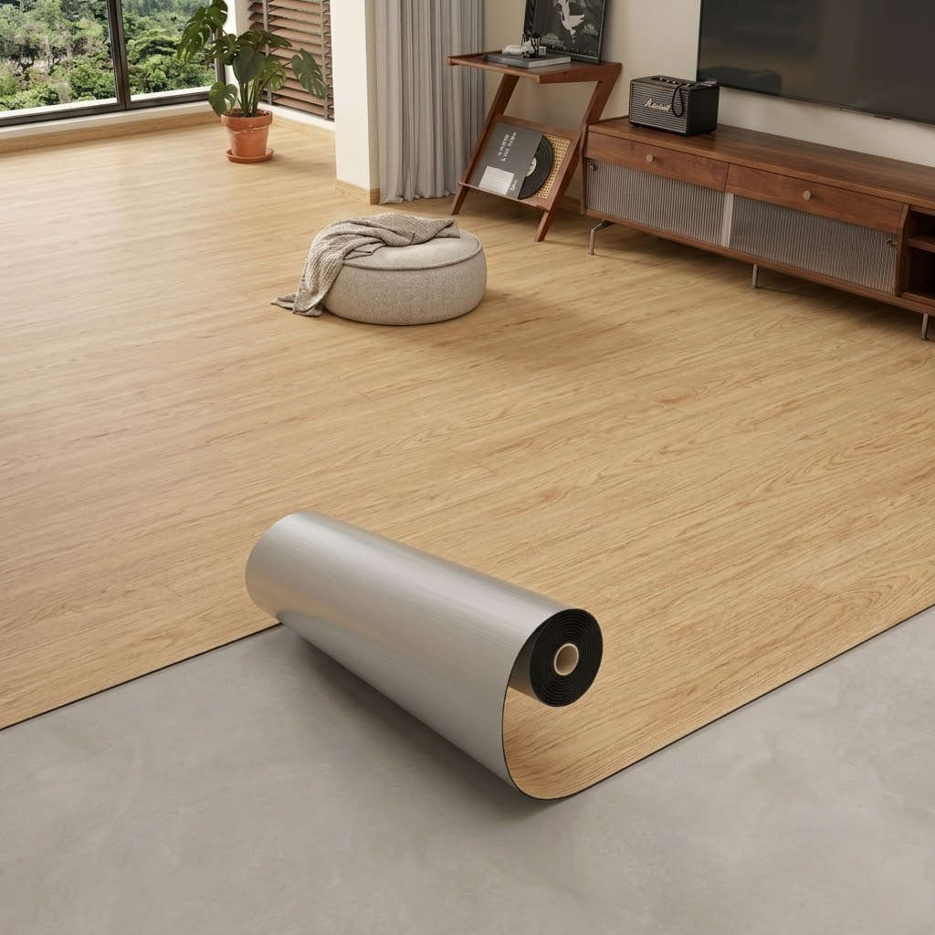 Self Adhesive Floor Stickers Whitewashed Ash