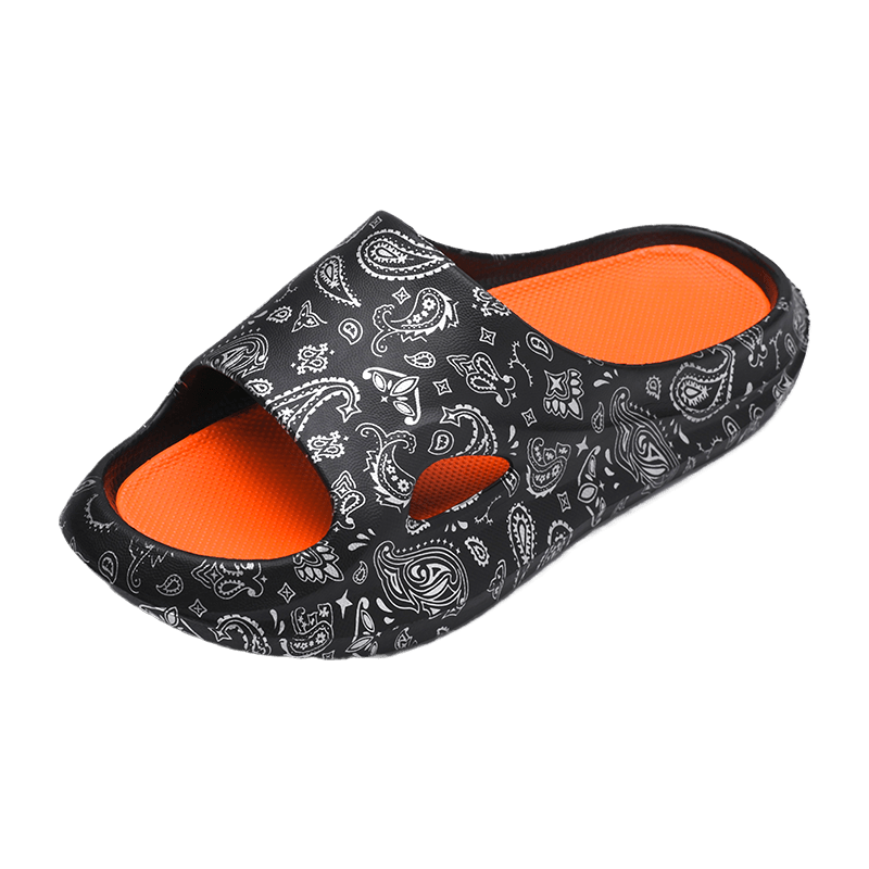 Sandals Color Black Orange Size Uk 7