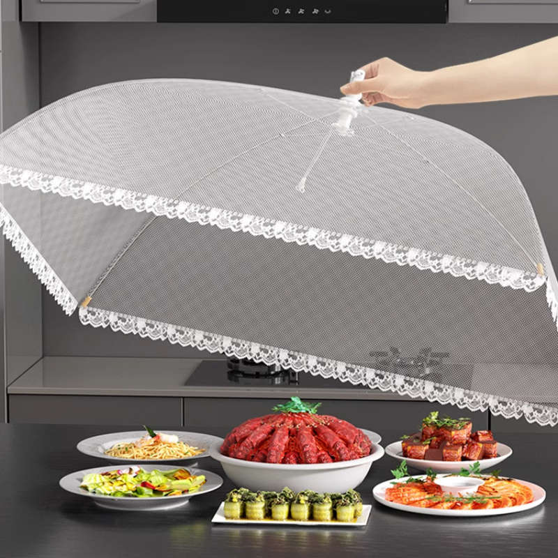 Food Cover Color White  60X40Cm  Rectangular Quantity 3Pcs