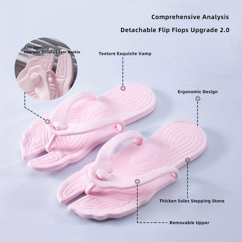 Ladies Summer Flip Flops White Uk 7.5