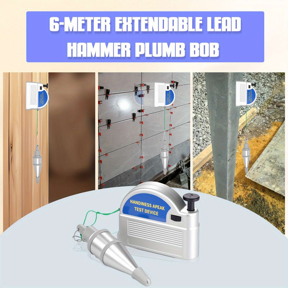 2pcs Heavy Duty Retractable Plumb Blue