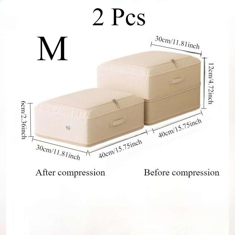 2Pcs Compressible Organizer Totes Garment 2 Pcs Size Diamond Lattice