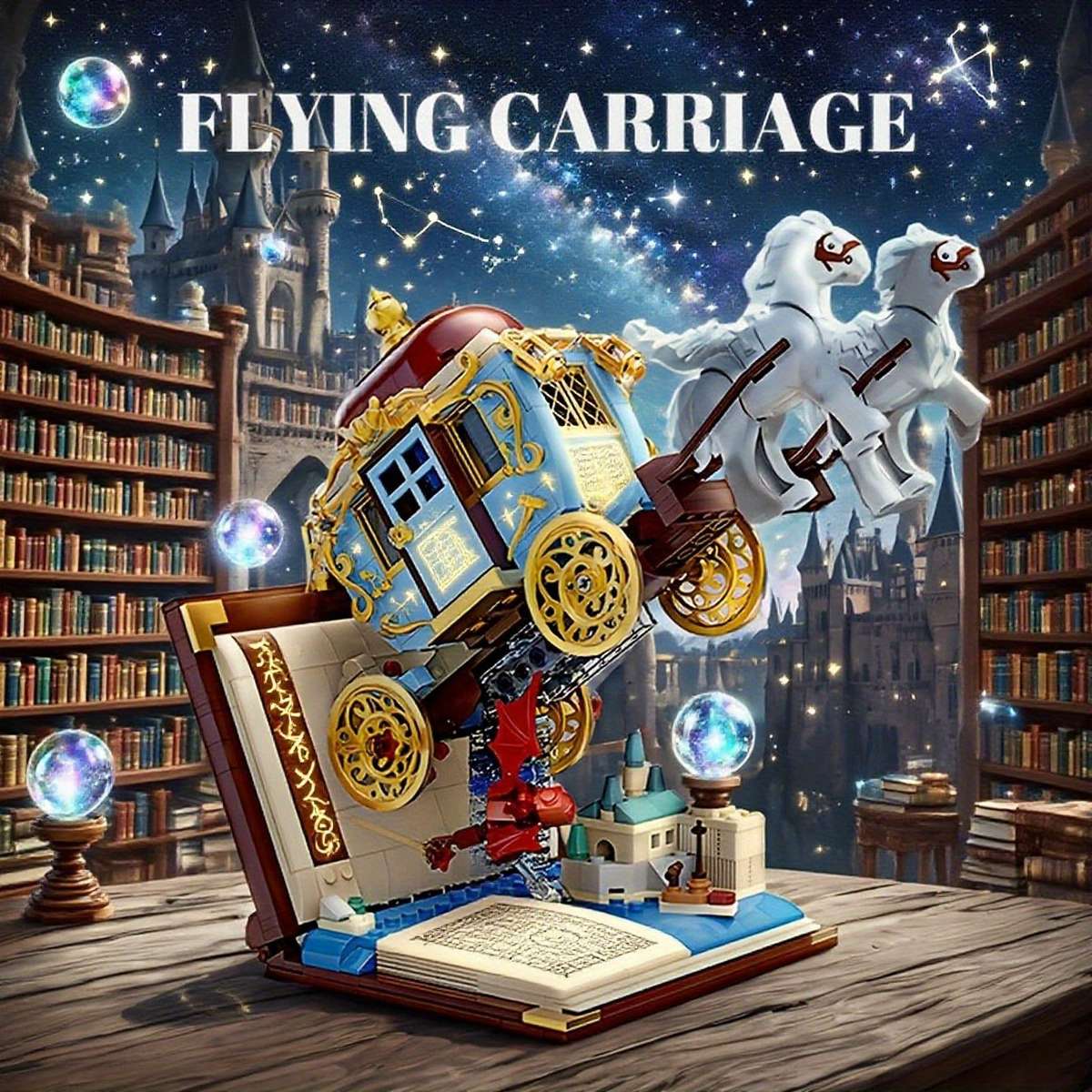3D Building Model Puzzle Set Color Dk 7050