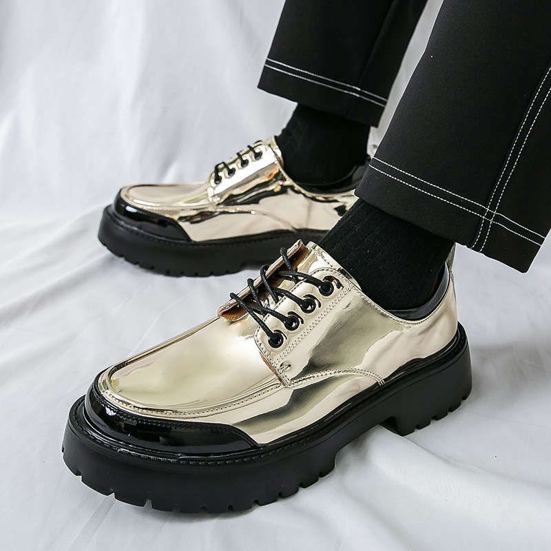 Mens Leather Shoes Color Silvery Sizeuk 10.5