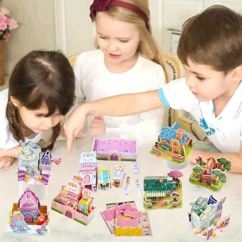 Building Toy Architectural Model Toy Set Model Random Style Quantity 4 Pcs
