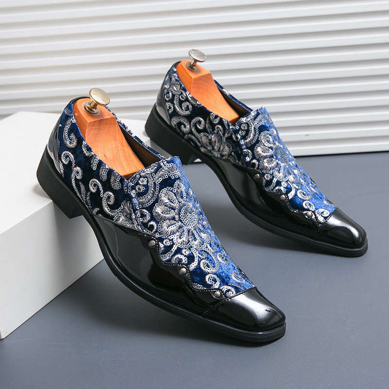 Mens Leather Shoes Color Black  Blue Sizeuk 10