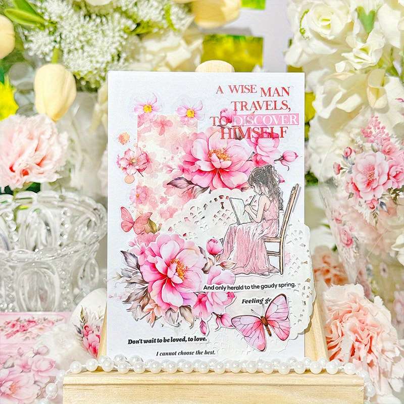 Adhesive Tape Style Pink Bloom Quantity4 Rolls Box