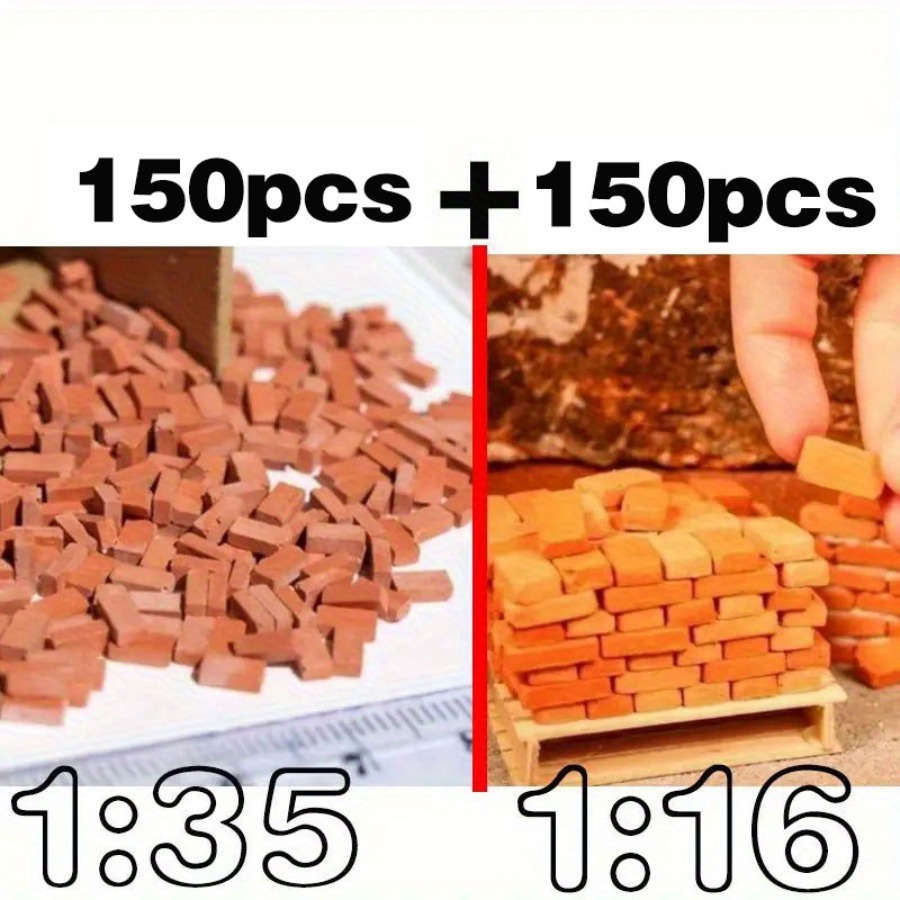 Building Toy Architectural Model Toy Set Color 150 1:35 Red Bricks  Add   150 1:16 Red Bricks