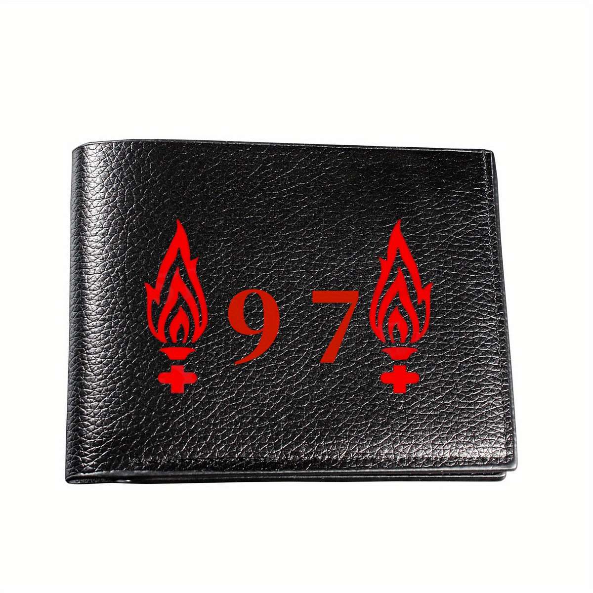 Liverpool 97 Faux Leather Simple Style Wallet Multifunctional Short Bifold Coin Purse With