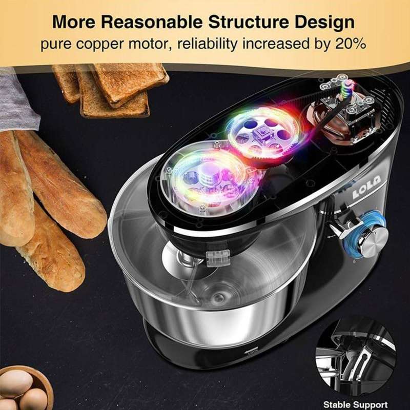 5L Stand Mixer 1100W Titanium Kitchen Machine With Dough