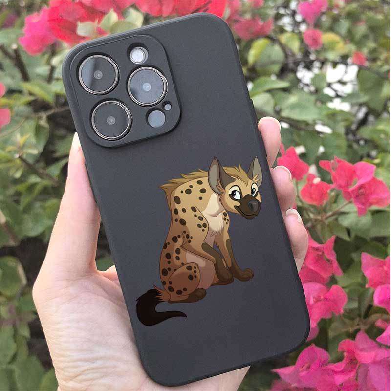 1Pc Black For iPhone 14 Plus African Wild Dogs Phone Case