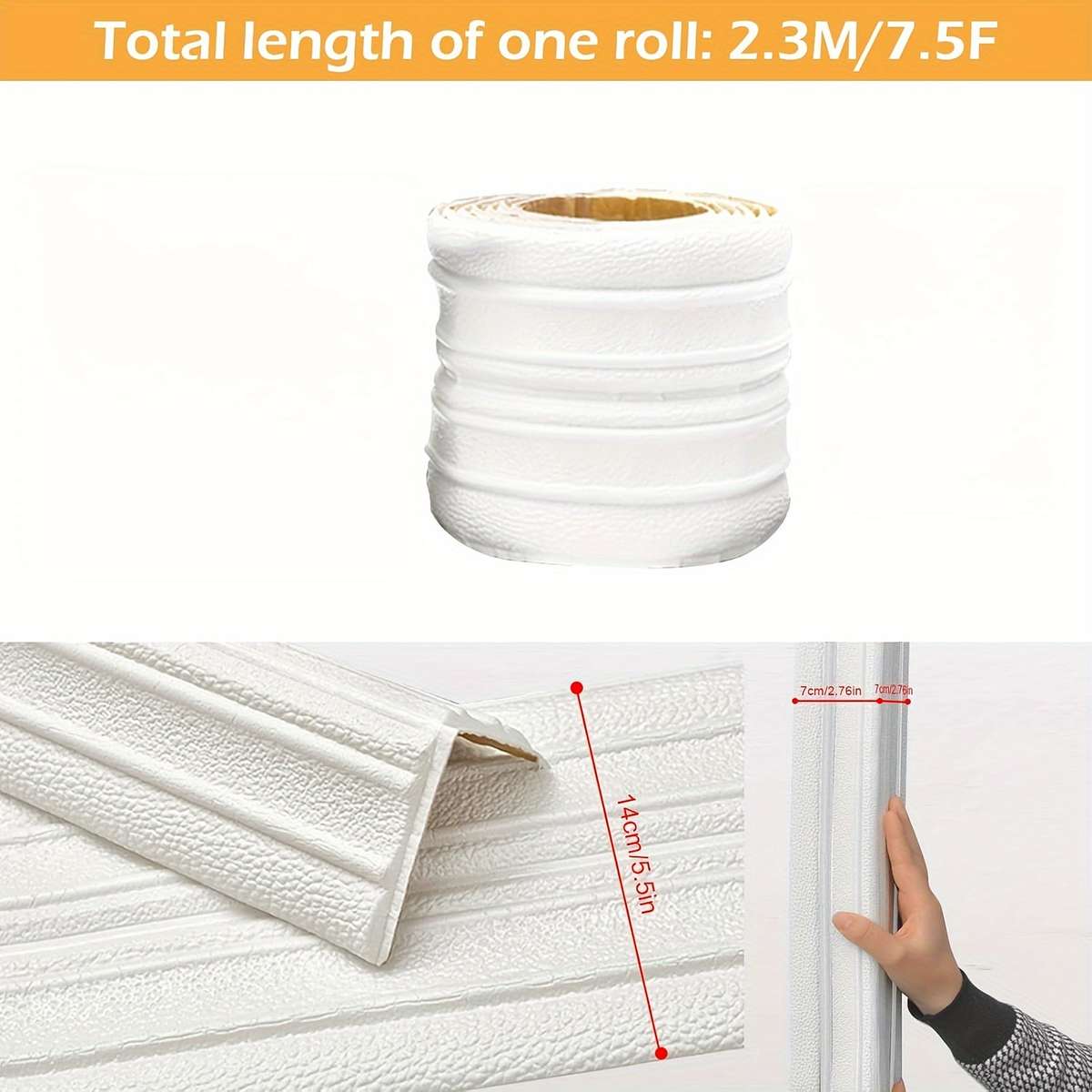 Skirting Board White Size 230 Cm
