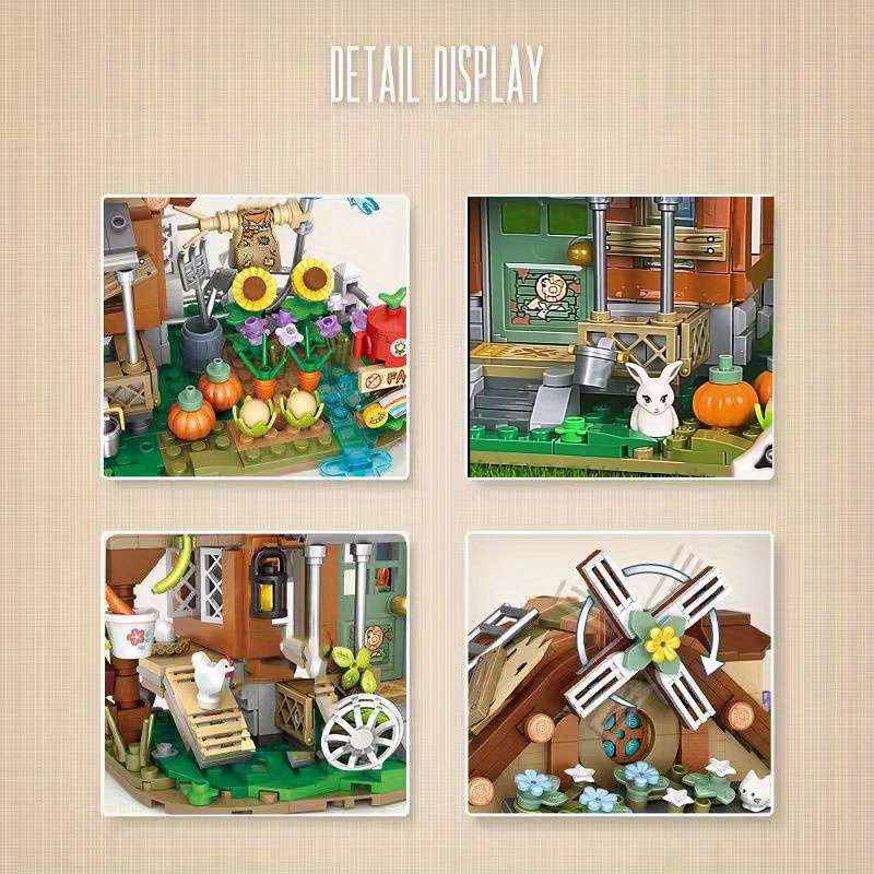Building Toy Architectural Model Toy Set Style Farm House