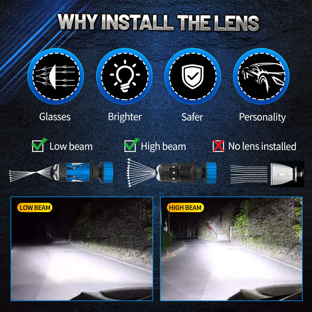 Car Lights Model 2Pcs H4