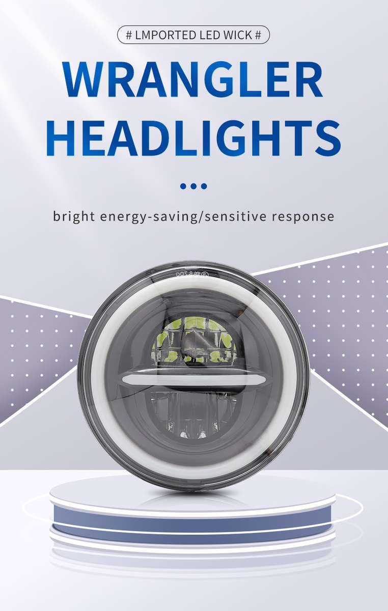 Car Lights Items 7Inch Straight Full Circle 1 Piece