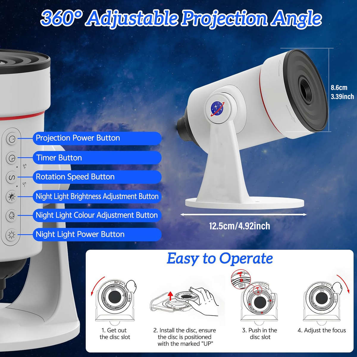 Projector Color White