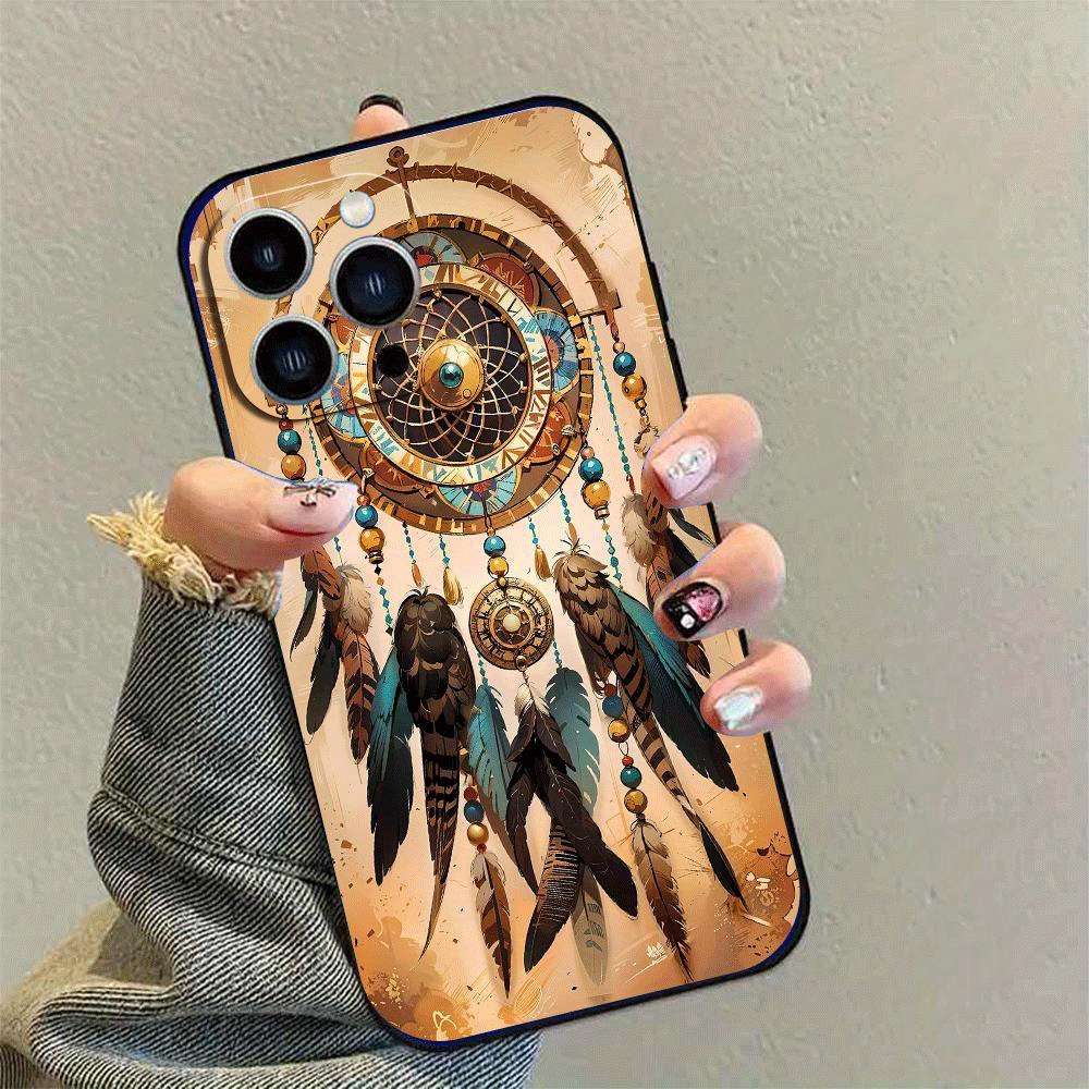 1Pc Black For iPhone 11 African Design Phone Case