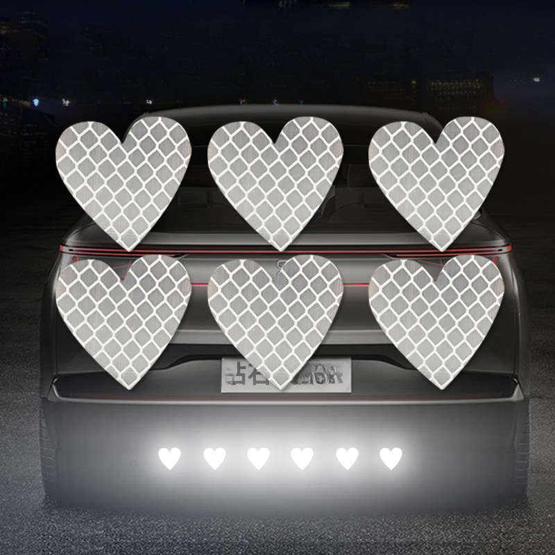 Car Stickers Color Red6Pcs