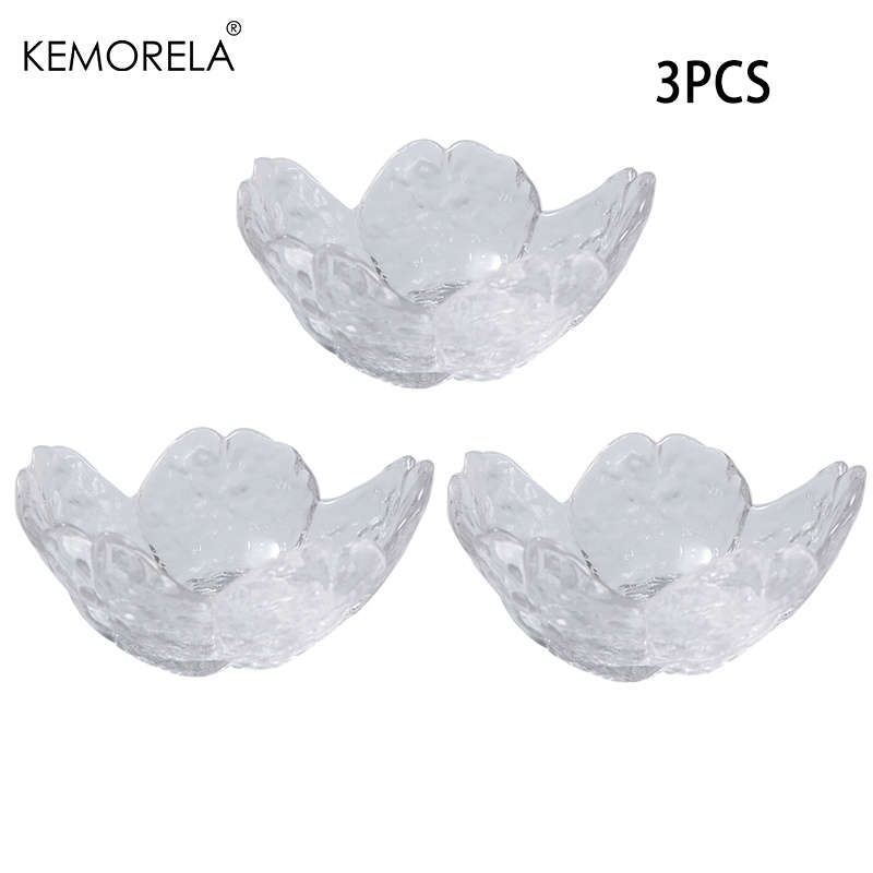 Bowl Model Transparent Petal Dish3Pcs
