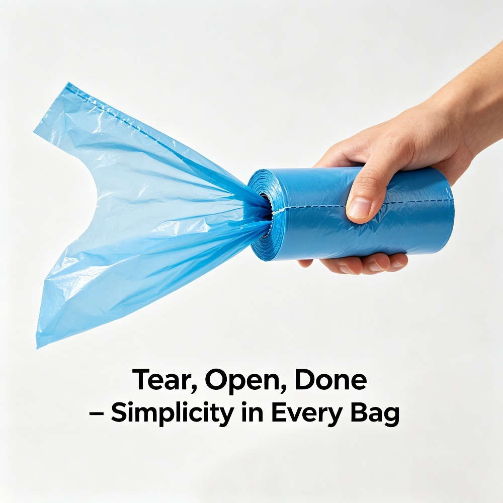 Trash Bagblue 5 Rolls100 Sheets