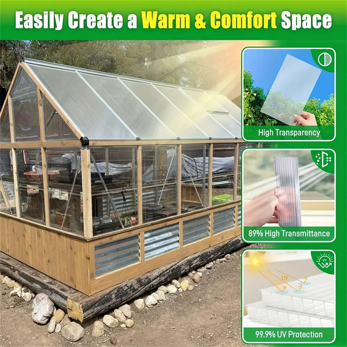 Polycarbonate Sheets Size 3998*7998 Cm