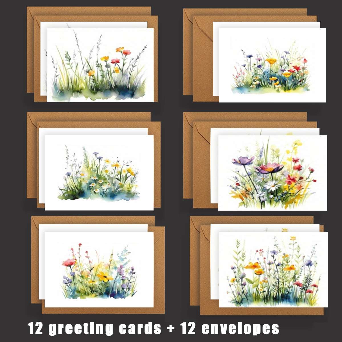 Greeting Cards Quantity 12Pcs