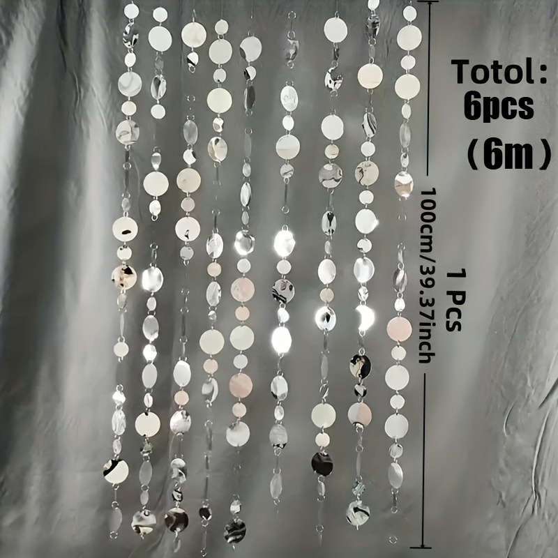 6Pcs Versatile Superior Luxury Silvery Sequin Five Piece For Special Occasions