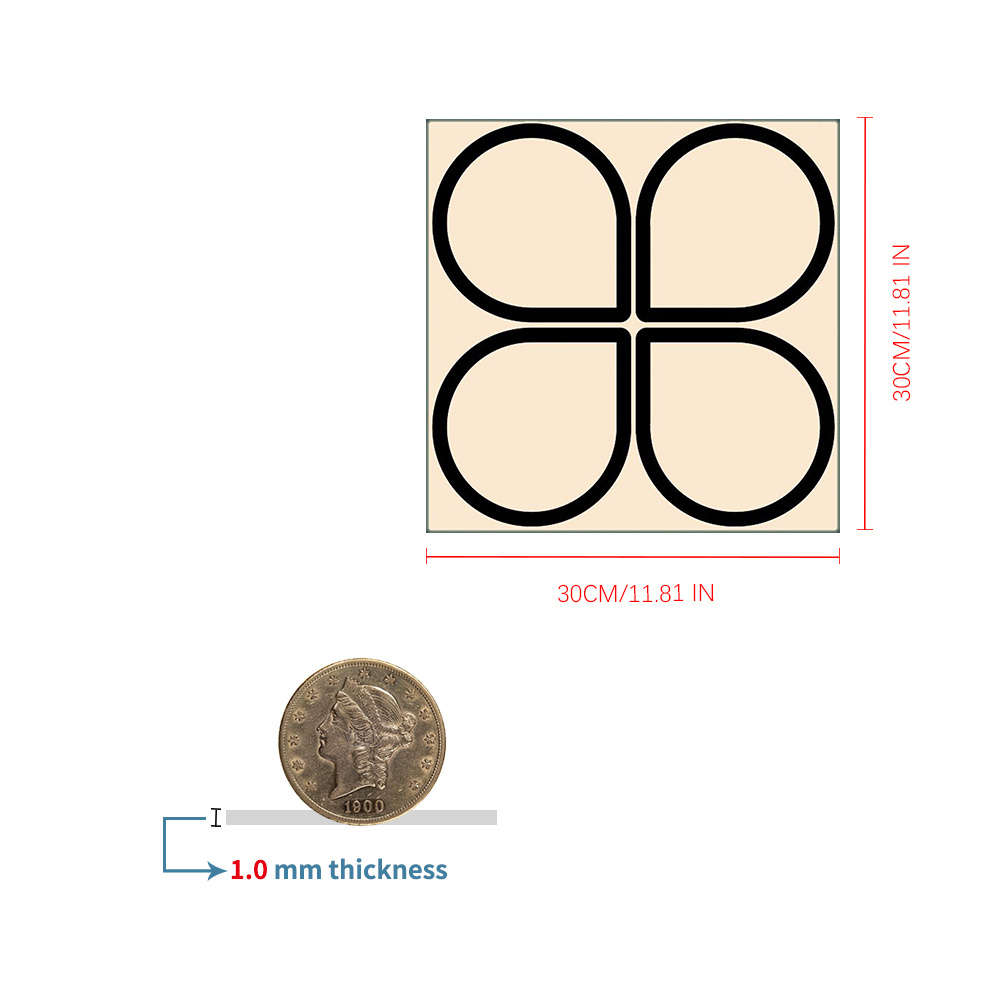 Self Adhesive Floor Stickers 30.030.0Cm 5Pcs