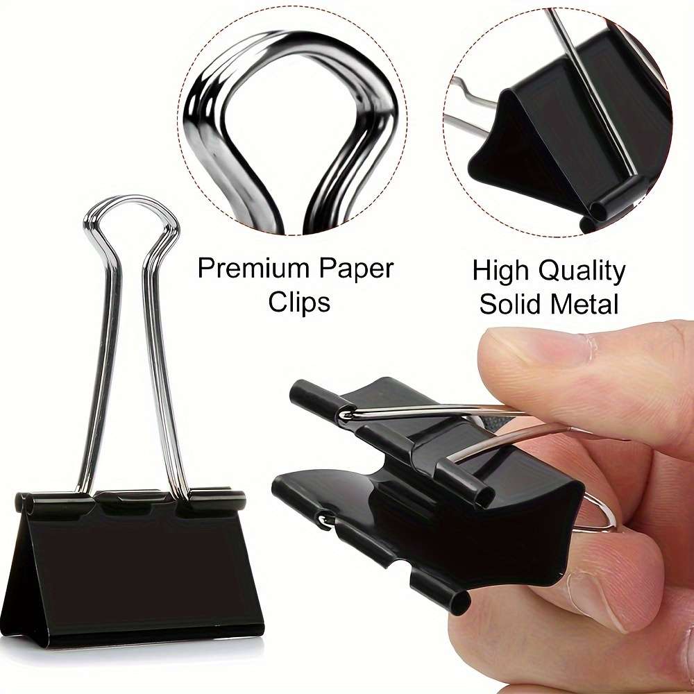 Clip Black Long Tail Clips 25Mm 30 Pieces