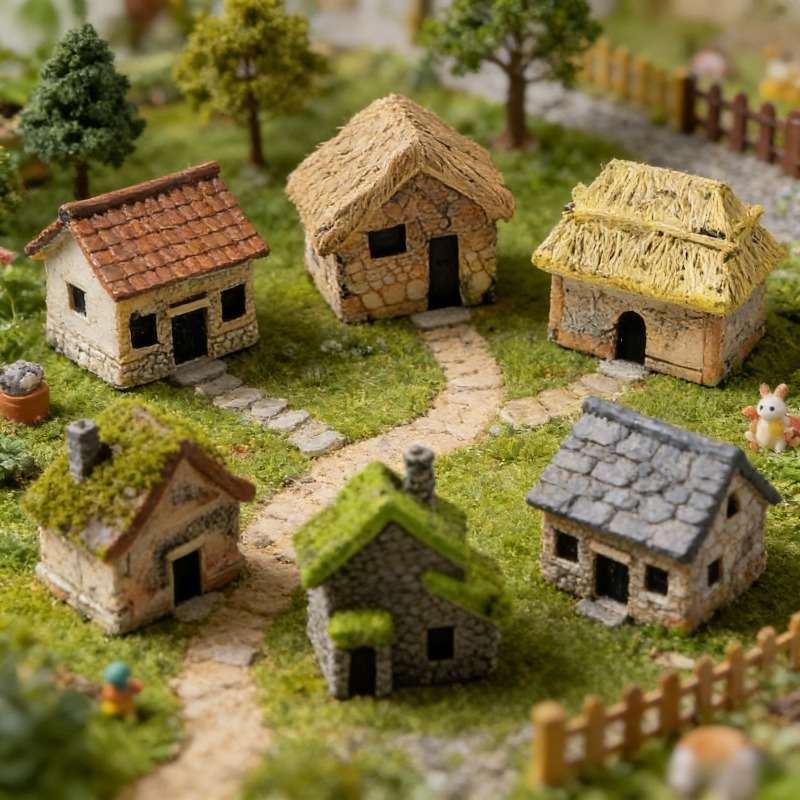 House Model Quantity 2 Piece House Random Style