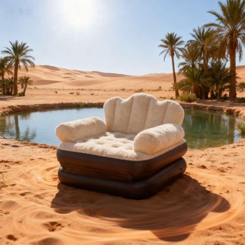 Inflatable Bed 5 In 1 Air Mattress That Converts Into Sofa Armrests Features