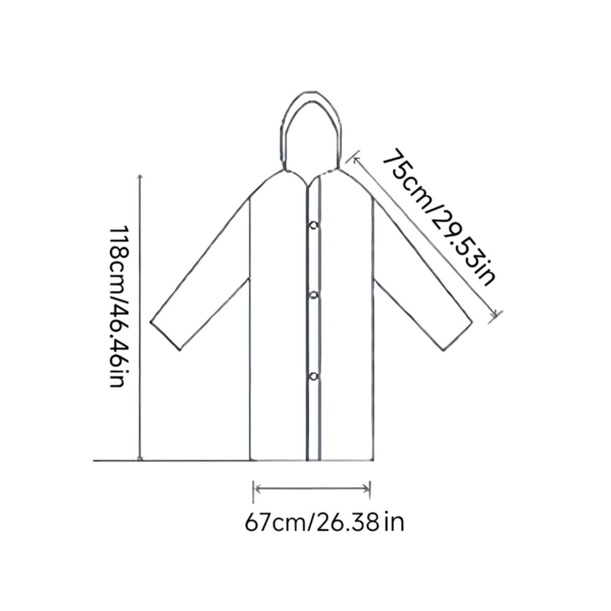 Raincoat Whitegrey Size Onesize