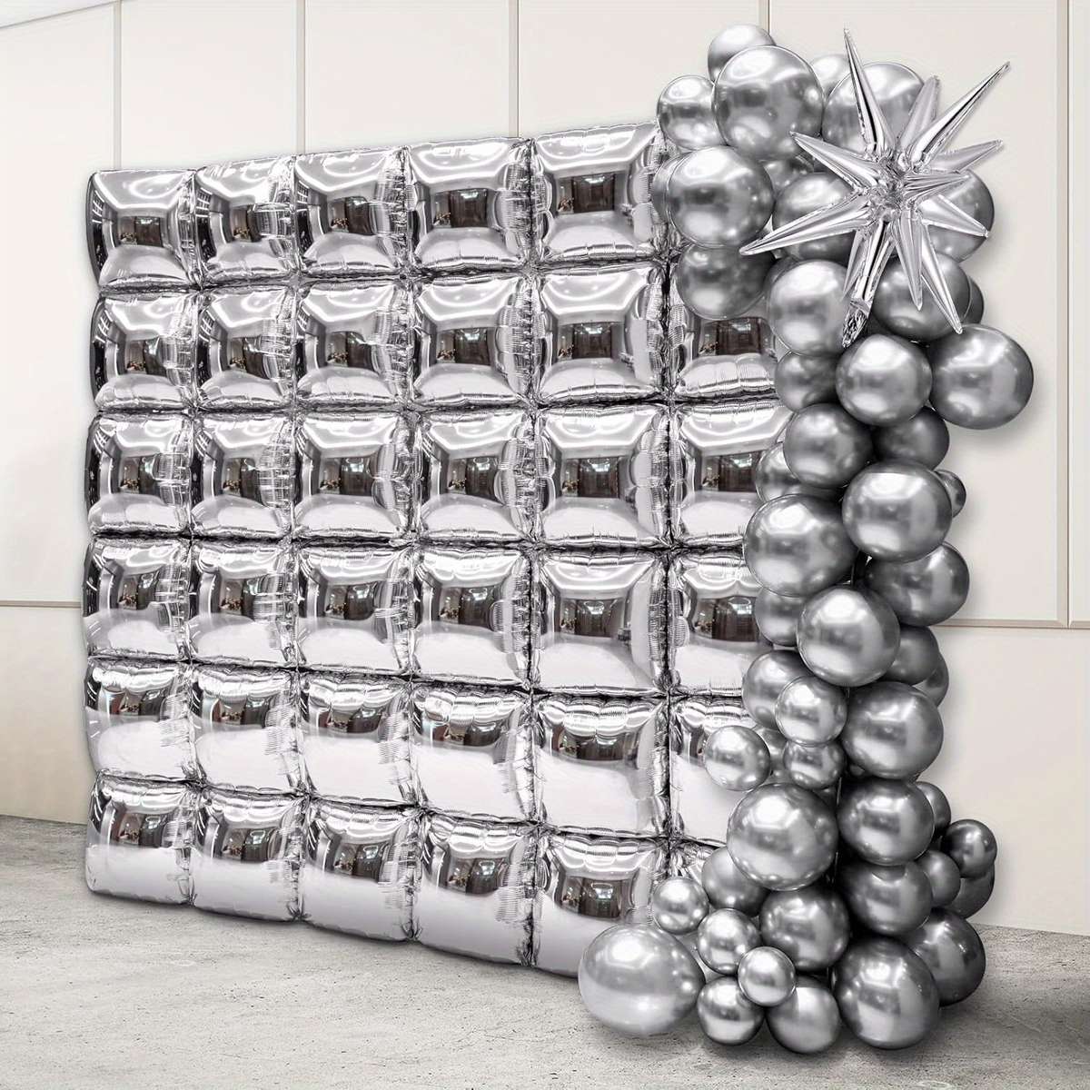 25Pcs Glossy Advanced Charming Metallic Silvery Double Sided For Anniversary Decor