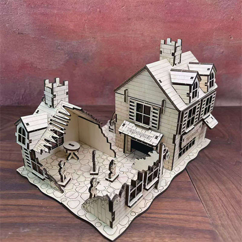 3D Building Model Puzzle Set Items War House