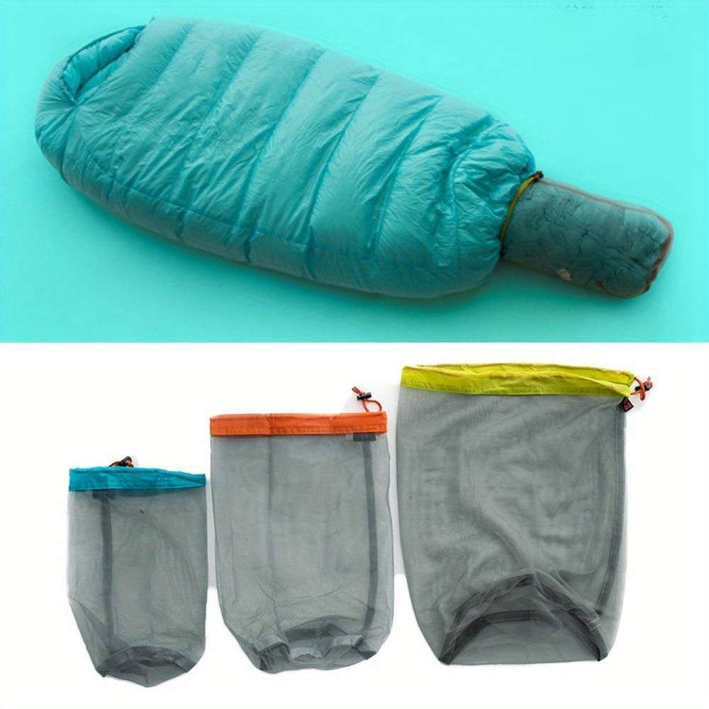 Premium Laundry Outdoor Bag Ultralight Mesh Stuff Sack Camping Sports