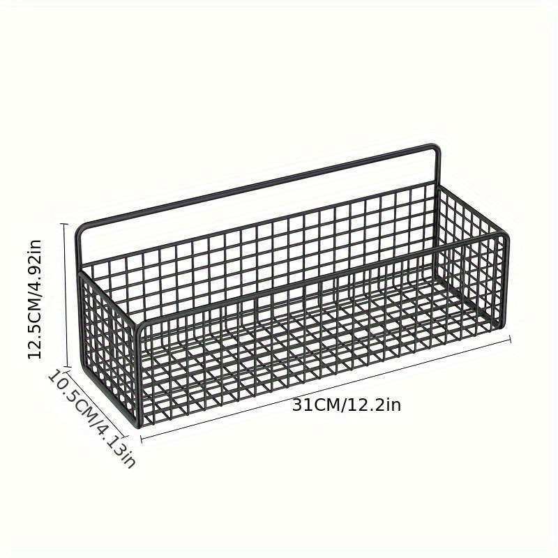 Bathroom Storage Rack Quantity Black 1 Piece  Rack  2 Patches