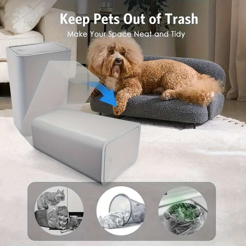 Garbage Can Color 10L Trash Can White Tt