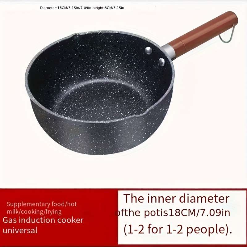 Black 7.09-Inch Cast Iron Milk Pot