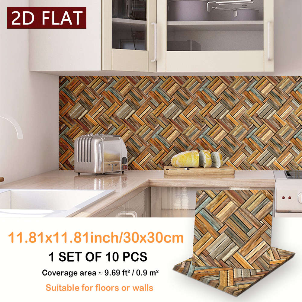 Self Adhesive Floor Stickers 7.87X7.87Inch 20X20Cm 10Pcs