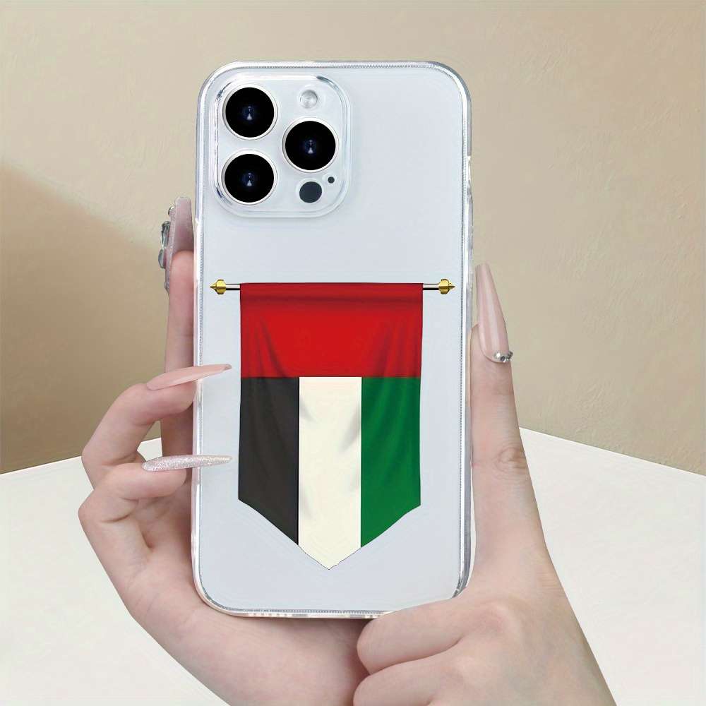 1Pc Transparent For iPhone 8 Plus United Arab Emirates Flag Phone Case
