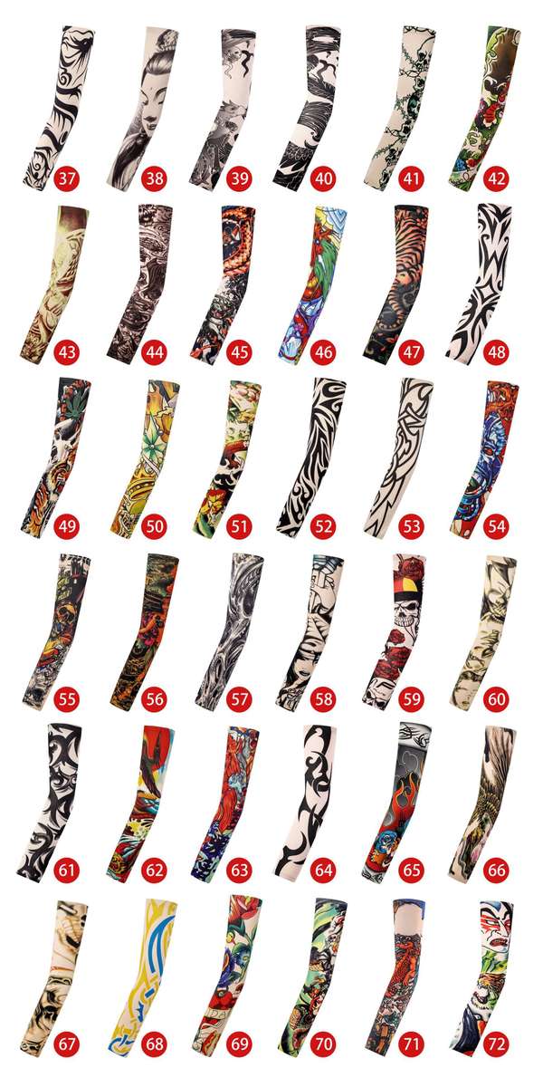 2Pcs Comtable Seamless Tattoo Sleeve