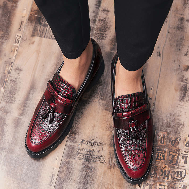 Mens Leather Shoes Color Red Sizeuk 10