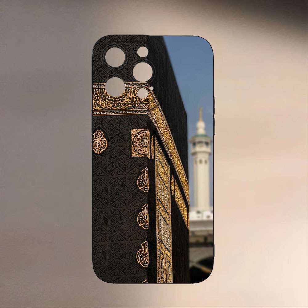 1Pc Black For iPhone 7 Plus 8 Plus Mecca Holy City Wall Phone Case