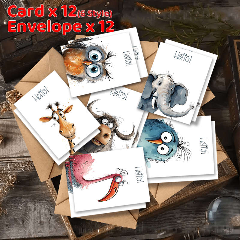 Greeting Cards Color 12 Pieces 6 Greeting Cards 6 Envelopes
